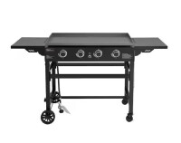 Royal Gourmet 36 in. 4-Burner Black Propane Gas Griddle Flat Top Grill with Cover in Steel New Open Box $509