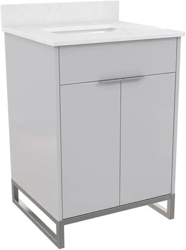 CosmoLiving by Cosmopolitan Leona Bathroom Vanity, 24", Gray, New in Box $499