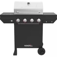 Nexgrill 4-Burner Propane Gas Grill in Black with Stainless Steel Main Lid, New in Box $399