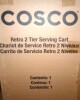 COSCO Stylaire 2 Tier Serving Cart, White & Silver, New in Box $199 - 2