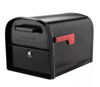 Architectural Mailboxes Oasis 360 Black, Large, Steel, Locking Parcel Mailbox with 2-Access Doors New In Box $199