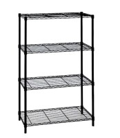 HDX 4-Tier Steel Wire Shelving Unit in Black (36 in. W x 54 in. H x 14 in. D) New Shelf Pull $199