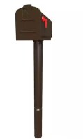 Gibraltar Mailboxes Harrison Bronze, Medium, Plastic, All-in-One, Mailbox and Post Combo New Shelf Pull $99