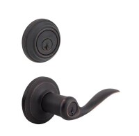 Kwikset Tustin Venetian Bronze ExteriorEntry Door Handle and Single Cylinder Deadbolt Combo Pack Featuring SmartKey Security / Kwikset Juno Venetian Bronze Exterior Entry Door Knob and Single Cylinder Deadbolt Combo Pack Featuring SmartKey Security / Asso