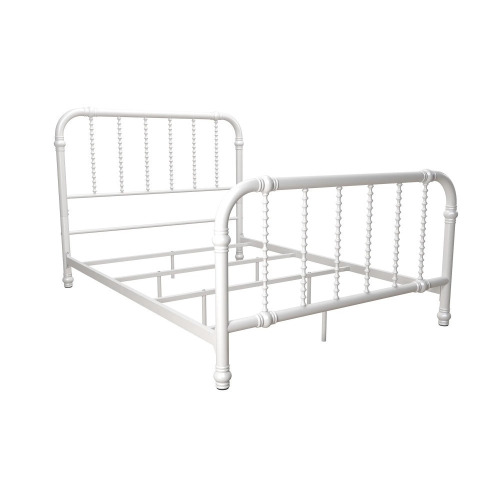 DHP Jenny Lind Kids Metal Bed Frame with Headboard, Full, White, New in Box $399