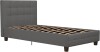 DHP Rose Upholstered Platform Bed with Button Tufted Headboard and Footboard, No Box Spring Needed, Twin, Gray Linen, New in Box $399