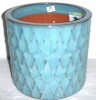 Southern Patio Ariel Medium 9.5 in. x 8.66 in. 7 qt. Blue Ceramic Indoor Pot New $79 - 2