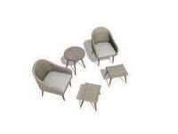 Style Selections Hembstead 5-Piece Wicker Patio Conversation Set with Off-white Cushions New in Box $399