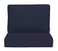 Uixe Outdoor Chair Cushions 2-Piece 22x24+18x23In.Deep Seat and Backrest Cushion Set for Patio Furniture in Dark Blue New In Box $99