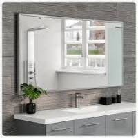 Eviva Sax 60" x 30" Chrome Metal Frame Bathroom Wall Mirror New in Box $499