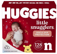 Huggies Little Snugglers Baby Diapers Newborn 128 Count / 72 Count New In Box Assorted