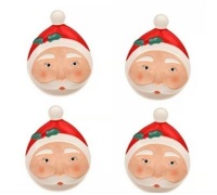 National Tree Company HGTV Home Collection 4 Santa Plates, 1 in New In Box Assorted $99