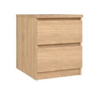 Tvilum Scottsdale Jackson Hickory 2-Drawer Nightstand 19.49 in. H x 15.91 in. W x 19.69 in. D New In Box $199