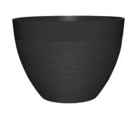 CHG CLASSIC HOME & GARDEN 22 in. Decatur Black Resin Planter / Bloem Mathers Resin Planter with Saucer Tray 10 in. Pebble Stone Beige / Assorted New Shelf Pull $79