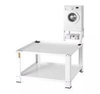 Vevor 27.95 in. W Universal Laundry Pedestal Washing Machine Base White with Storage Shelf for Washer and Dryer New In Box $250