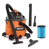 Ridgid 14 Gallon 6.0 Peak HP NXT Shop Vac Wet Dry Vacuum with Fine Dust Filter, Locking Hose and Accessory Attachments On Working $219