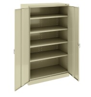 Tennsco 24" x 48" x 78" Putty Jumbo Storage Cabinet with Solid Doors - Assembled J2478SU-CPY $899