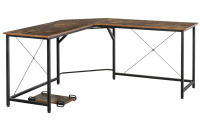 WDBG L-Shaped Computer Desk, Corner Desk, 54-Inch Writing Study Workstation, Rustic Brown and Black ULWD72X? New in Box $299 (Similar to Picture)