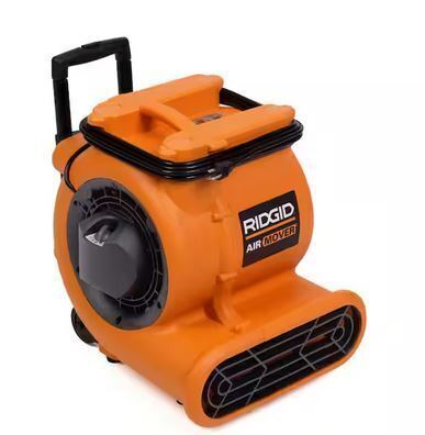 Ridgid 1625 CFM 3-Speed Portable Blower Fan Air Mover with Collapsible Handle and Rear Wheels for Water Damage Restoration On Working $339