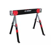 Husky 25.5 in. x 42.5 W/25.5 in. to 32.5 in. H Adjustable Saw Horse and Jobsite Table with 1300 lbs. Capacity / Husky 28.7 in. x 41.1 in. Steel Saw Horse and Jobsite Table with 1100 lbs. Capacity Assorted $199