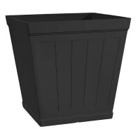 CHG CLASSIC HOME & GARDEN Hanover 14 in. Black Resin Beadboard Self-Watering Square Planter / Tierra Verde Sonata 11.75 in. x 13 in. Slate Rubber Self-Watering Planter New Assorted $79