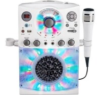 Singing Machine Portable Karaoke Machine for Adults & Kids with Wired Microphone - Built-In Speaker, Bluetooth with LED Disco Lights - Karaoke System with CD+G Player & USB Connectivity - White / Pink On Working Assorted $199