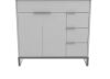 Cosmo Living Leona 36 in. W x 22 in. D x 38 in. H Single Sink Bath Vanity Cabinet in Gray, New Shelf Pull $599