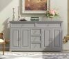 FUFU & GAGA Grey Wooden Accent Storage Cabinet with Multi-function, 59.1 in W. X 33.5 in H. X 15.7 in D. $399