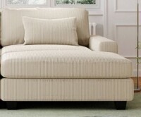 Wade Logan Drinel Square Arm Chaise in Beige $599