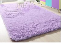 PAGISOFE Fluffy Soft Area Rug, 4x6 ft. Shaggy Fuzzy Rug, Purple $79