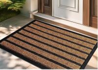 MaxMat Extra Durable Door Mat - Dirt Trapping Outdoor Welcome Mat - Non-Slip Outdoor Door Mat - Low Profile Front Door Mat - Indoor (Light Brown, 3x5 ft.) $79