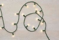 Home Accents Holiday 100-Light Mini LED Warm White String Lights with Green Wire New In Box $29