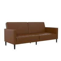 DHP Farnsworth Futon, Camel Faux Leather, New in Box $399