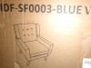 Mid-Century Modern Button Blue Velvet Accent Arm Chair, New in Box $599 - 2