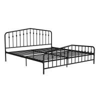 Novogratz Bushwick Metal Bed, King, Black, New in Box $399