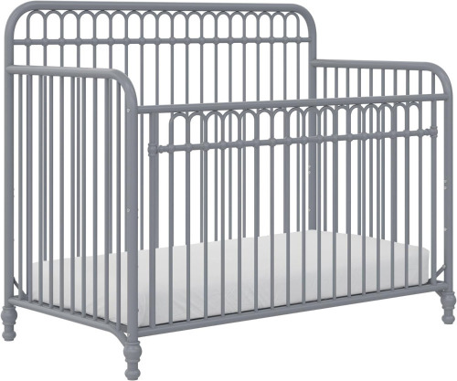 Little Seeds Ivy 3-in-1 Convertible Metal Crib, Dove Gray, New in Box $499