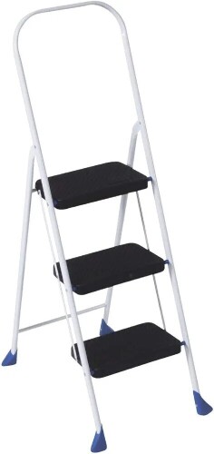 Cosco 11402CLGG2 Big Folding Stool, 3-Step, Gray, New in Box $199