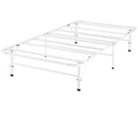 Naomi Home IdealBase 14" Twin Bed Frame Heavy Duty Foldable Bed Frame Folding Bed Frame with Steel Metal Slats Mattress Foundation Box Spring Replacement 600lbs Capacity Platform Bed Twin Bed Frame Size, White $199