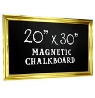 Excello Global Products Gold Magnetic Wall Chalkboard Sign: Includes Chalk and Magnetic Eraser 20"x30" Hanging Chalk Sign for Kitchen Wall Decor, Restaurant Menu Board and Wedding Sign New In Box $79