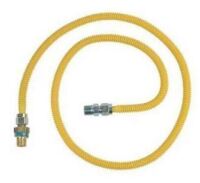 BrassCraft 1/2 in. MIP x 1/2 in. MIP x 60 in. Gas Connector (1/2 in. OD) w/Safety+Plus2 Thermal Excess Flow Valve (53,200 BTU) / Brass Craft 24" x 3/8” OD Gas Connector Water heater, Range, & Dryer / Assorted $89