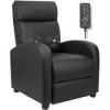 Lacoo Black Leather Standard Recliner in Black New in Box $499