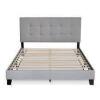 Furinno Laval Glacier Queen Button Tufted Bed Frame in gray New in Box $499