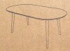 All Modern Bray Oval Solid Wood Base Dining Table New in Box - 2