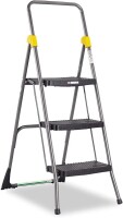 Cosco 11839GGO Commercial 3-Step Folding Stool, 300lb Cap, Gray, New in Box $299