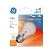 GE LED Ceiling Fan Light Bulb, A15, Clear, 415 Lumens, 40-Watts 1 Pack New In Box