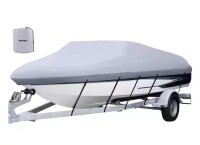 Vevor 20 ft. to 22 ft. Trailerable Boat Cover V-Hull Boat Cover Waterproof 600D Oxford Fabric for Heavy-Duty storage mooring New In Box $99