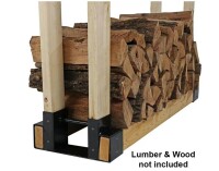 Sunnydaze Steel Firewood Log Rack Bracket Kit - Adjustable to Any Length New In Box $89