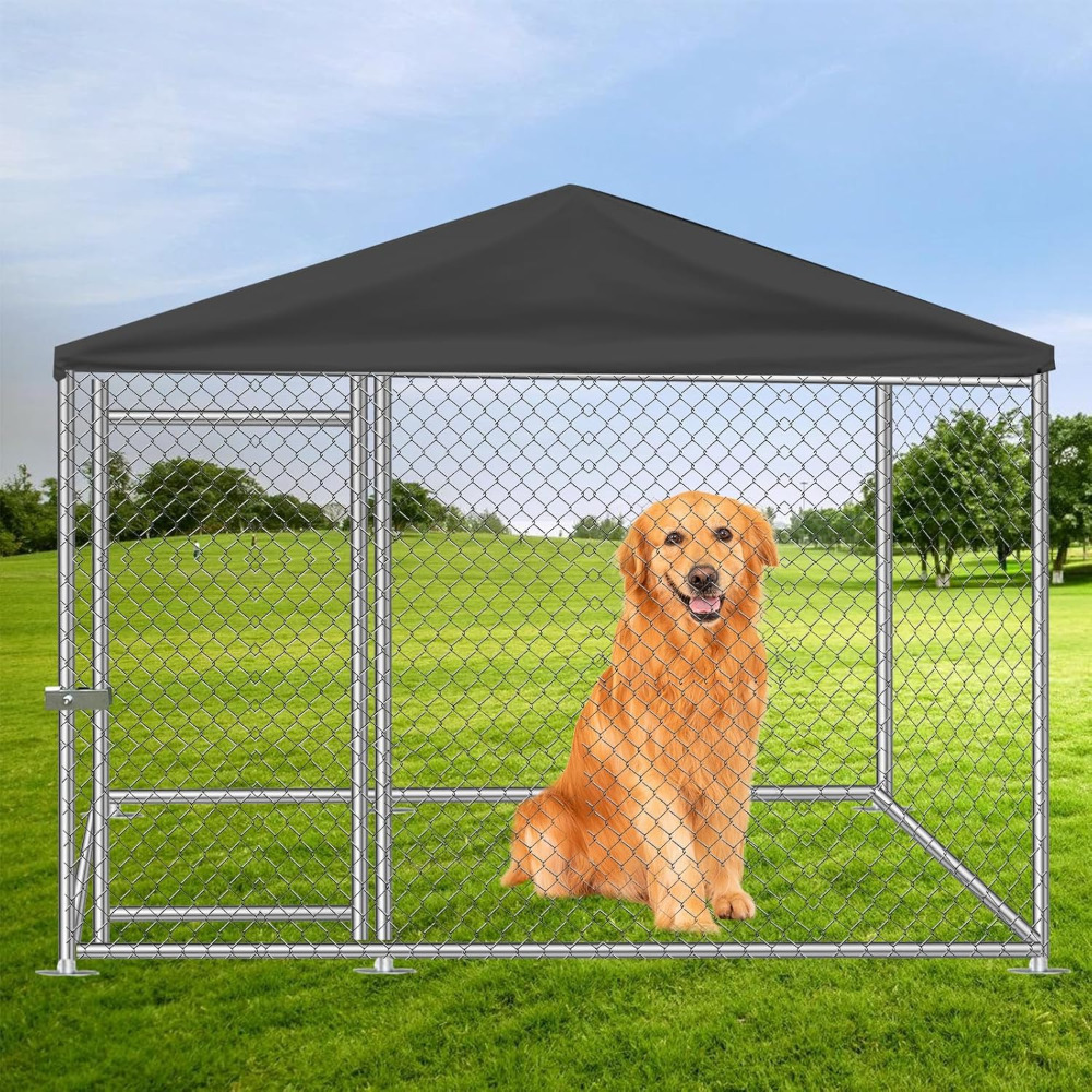 Abesthink Large Outdoor Dog Kennel, Outdoor Dog Pens Outside Dog Fence