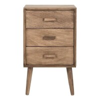 SAFAVIEH Pomona Brown 3-Drawer End Table, New in Box $299