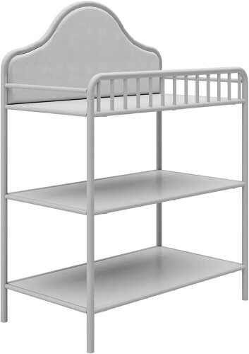 Little Seeds Piper Upholstered Metal Changing Table, Nursery Furniture, Dove Gray, New in Box $299